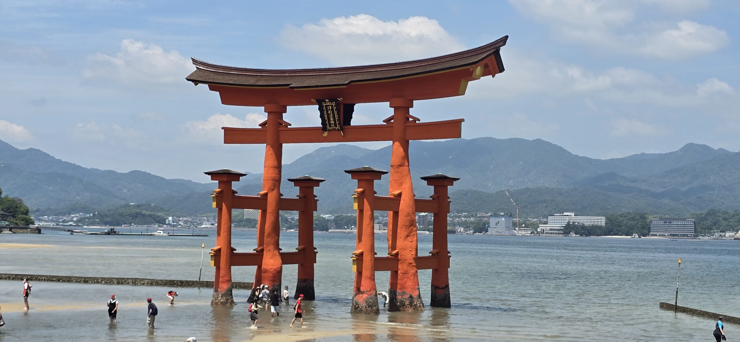 Itsukushima Shrine torii gate on Miyajima Island in Hiroshima